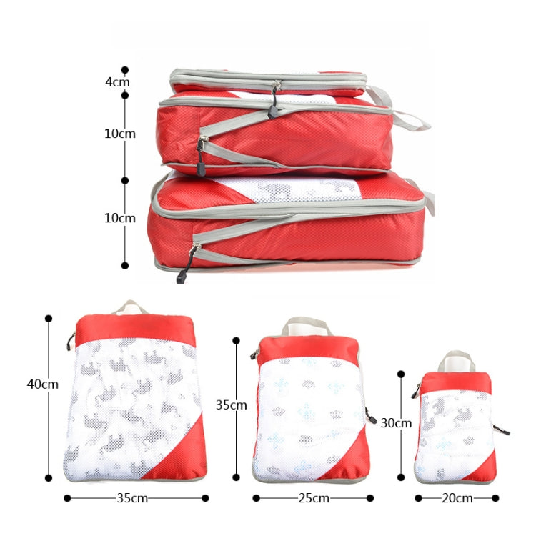 3-Piece Waterproof Travel Compression Packing Cubes