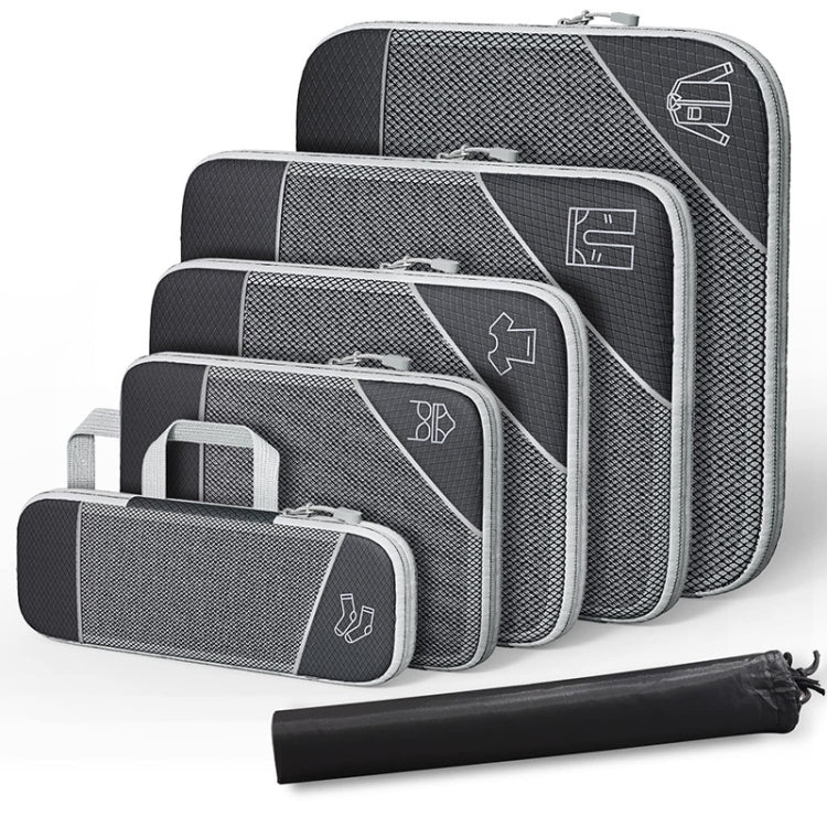 6 Piece Compression Travel Packing Cube Set