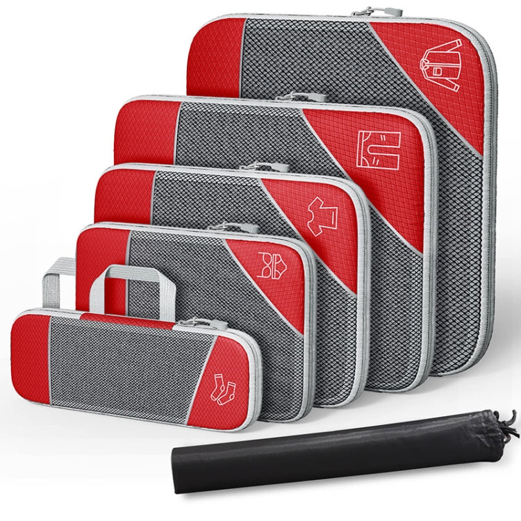 6 Piece Compression Travel Packing Cube Set