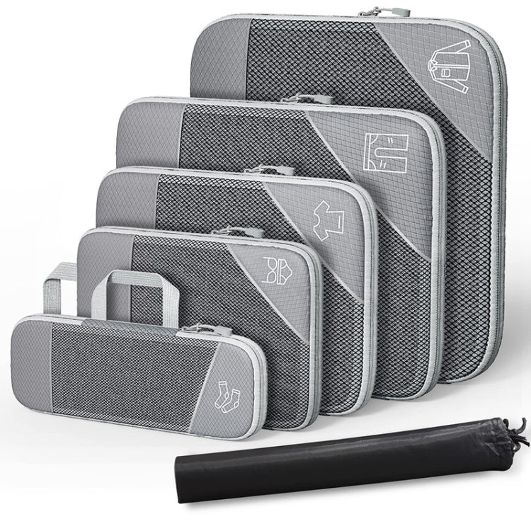 6 Piece Compression Travel Packing Cube Set