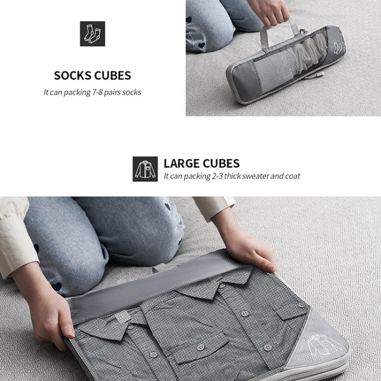 6 Piece Compression Travel Packing Cube Set