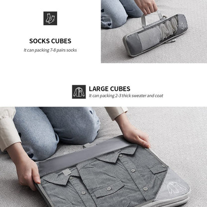 6 Piece Compression Travel Packing Cube Set