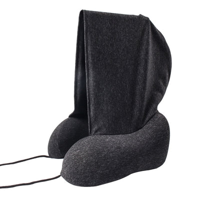 CozyCloud Hooded Travel Pillow – Ultimate 360° Neck Support with Memory Foam Comfort