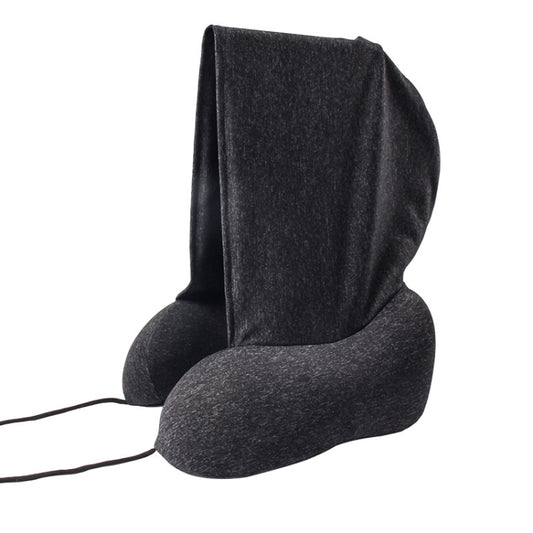 CozyCloud Hooded Travel Pillow – Ultimate 360° Neck Support with Memory Foam Comfort
